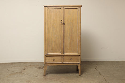 (GAT061) Vintage Elm Cabinet - Circa 1904 (40x22x74)