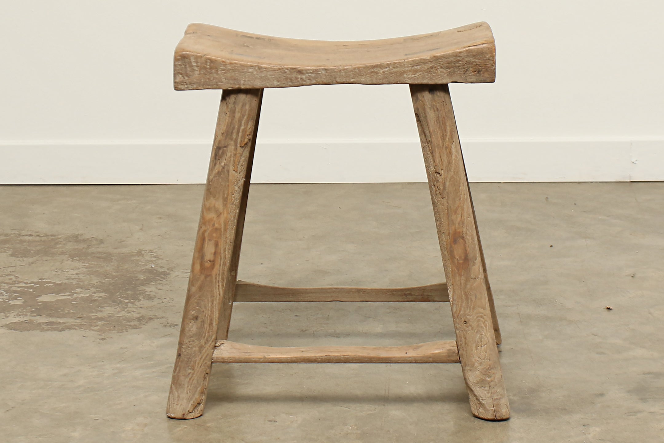 Rustic elm best sale wood bar stool