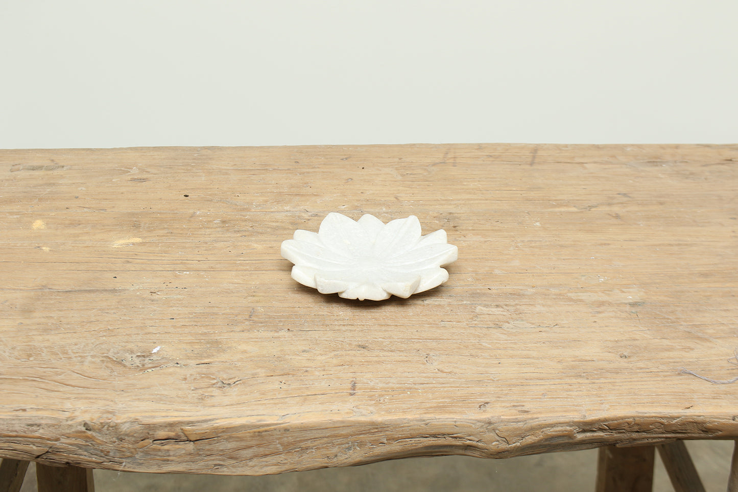 White marble lotus decor plate - modern home decor