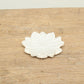 white marble stone lotus flower engraved decorative plate - modern decor