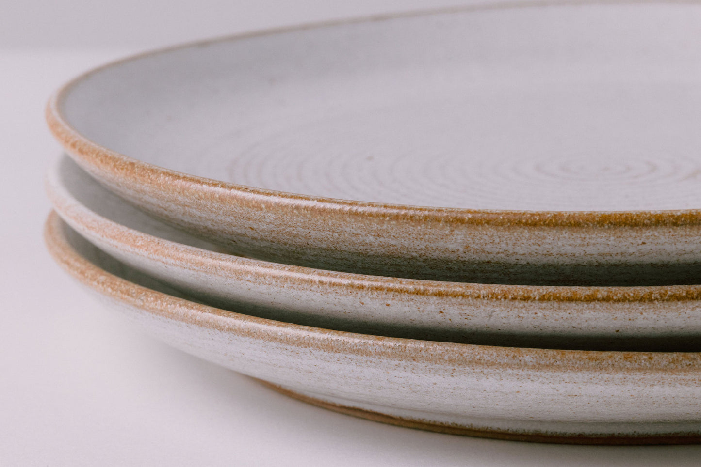 farmhouse rustic style antique white glaze ceramic starter plates