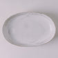 rustic white glaze oval serving platter dish