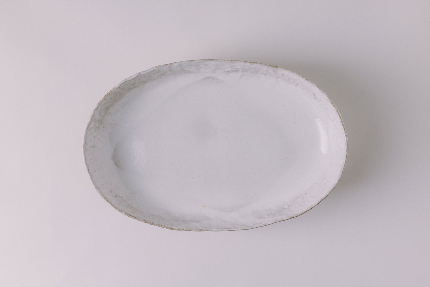 rustic white glaze oval serving platter dish