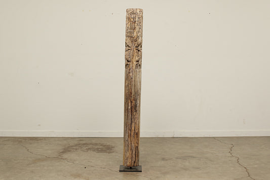 (NN060) Vintage Carved Pillar (7x7x71)