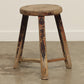 (GAS072) Vintage Elm Stool - Circa 1940 (12x12x20)
