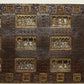 (PP053 ) Vintage Wooden & Brass Wall Panel (51x2x27)
